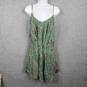 Chelsea flower Women's 100% Silk Blue Floral Printed V-neck Dress Size S